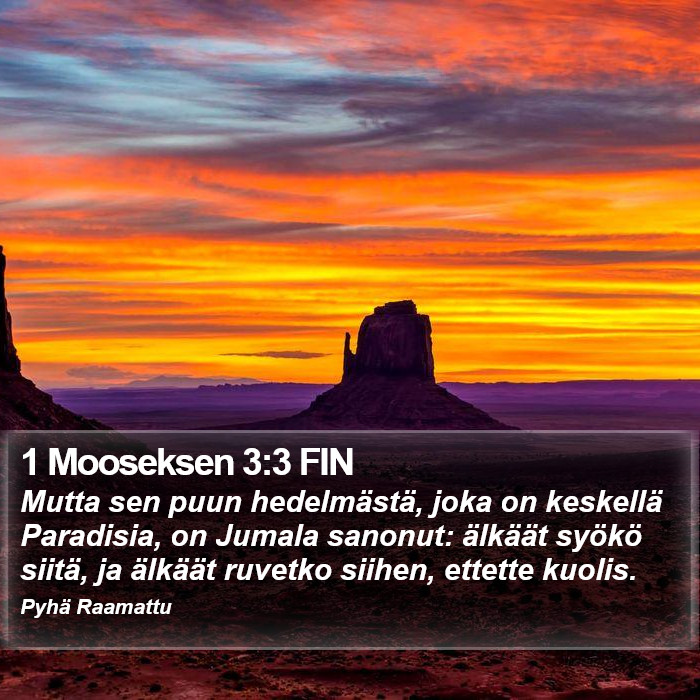 1 Mooseksen 3:3 FIN Bible Study
