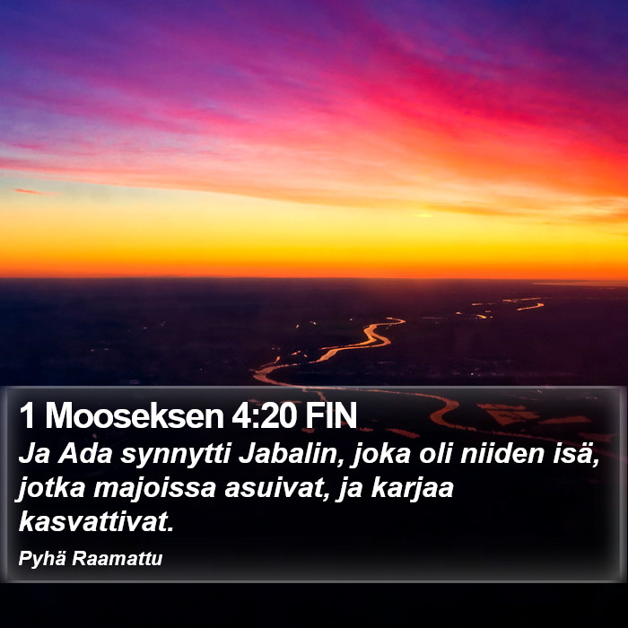 1 Mooseksen 4:20 FIN Bible Study