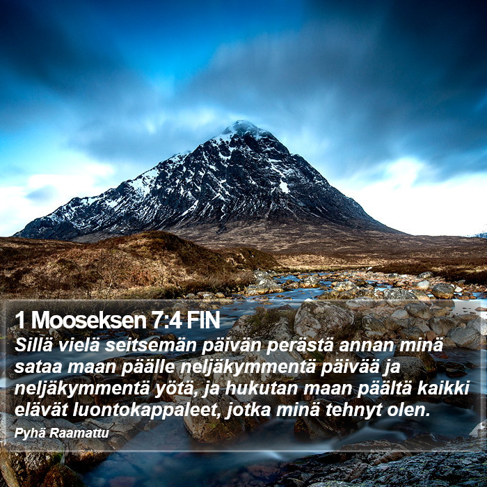 1 Mooseksen 7:4 FIN Bible Study