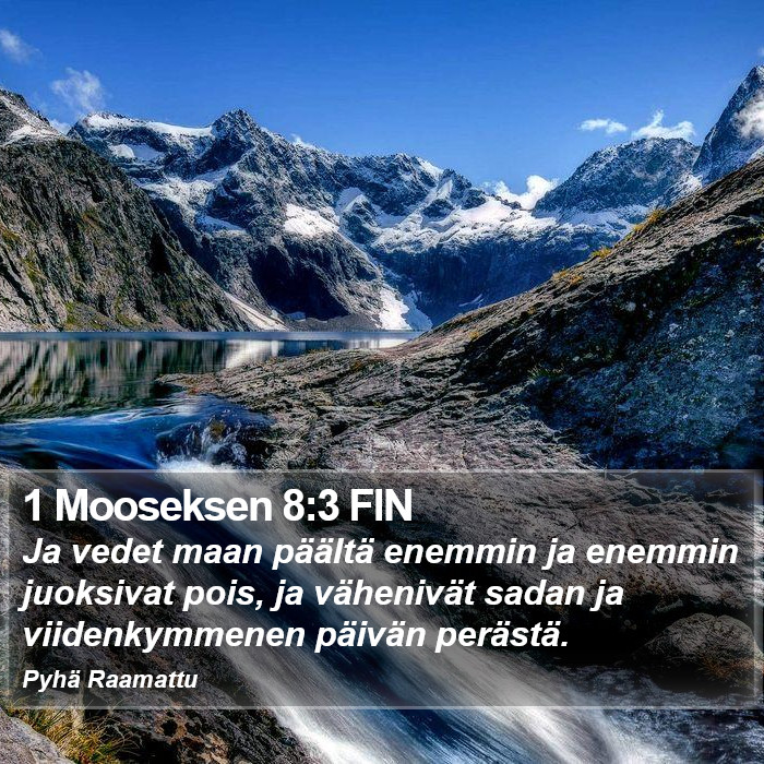 1 Mooseksen 8:3 FIN Bible Study