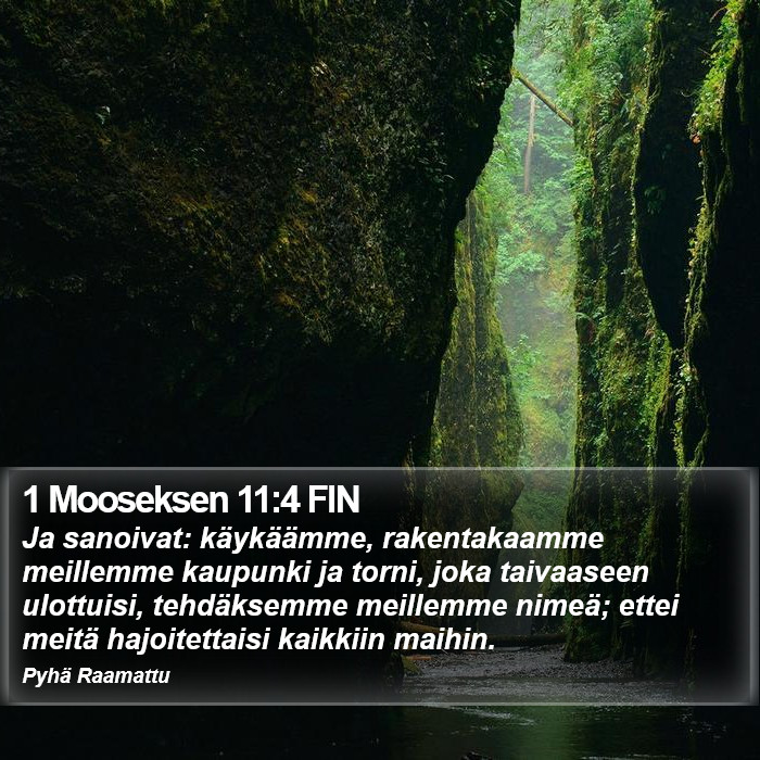 1 Mooseksen 11:4 FIN Bible Study