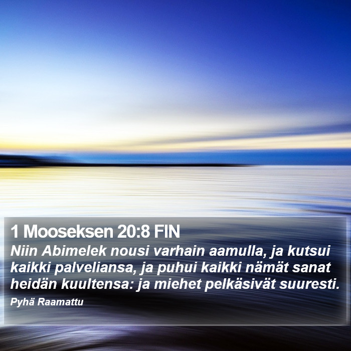 1 Mooseksen 20:8 FIN Bible Study