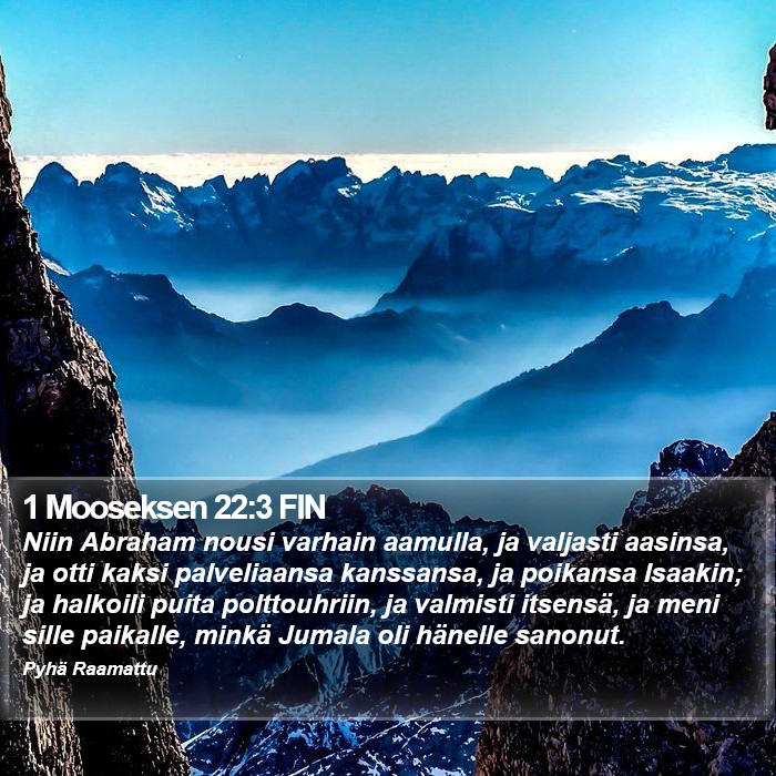 1 Mooseksen 22:3 FIN Bible Study