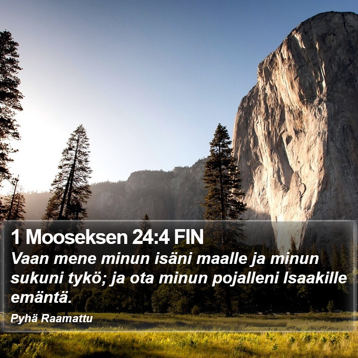 1 Mooseksen 24:4 FIN Bible Study