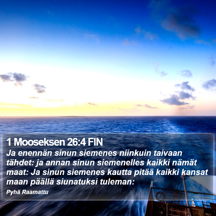1 Mooseksen 26:4 FIN Bible Study