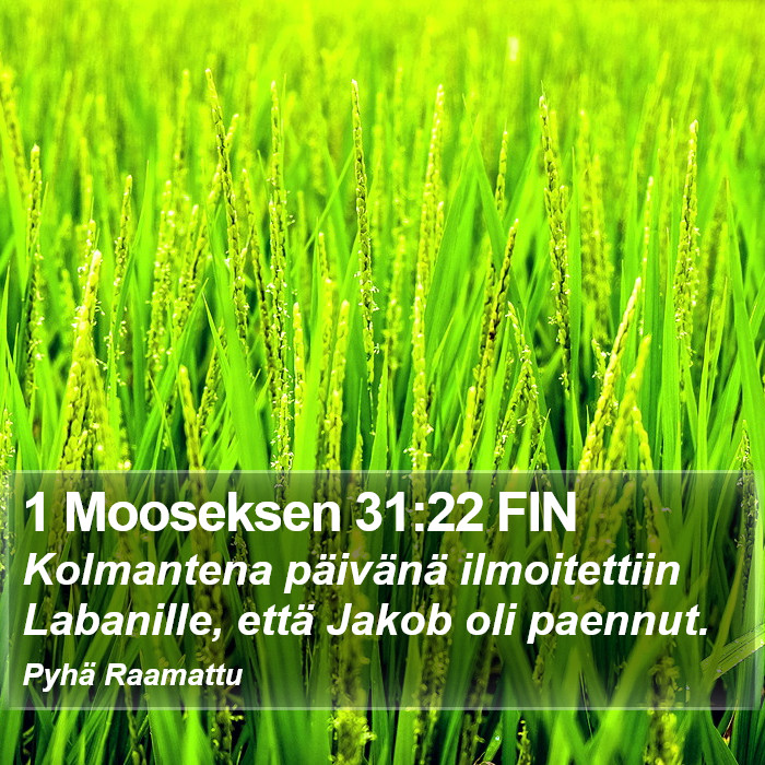 1 Mooseksen 31:22 FIN Bible Study