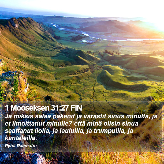 1 Mooseksen 31:27 FIN Bible Study