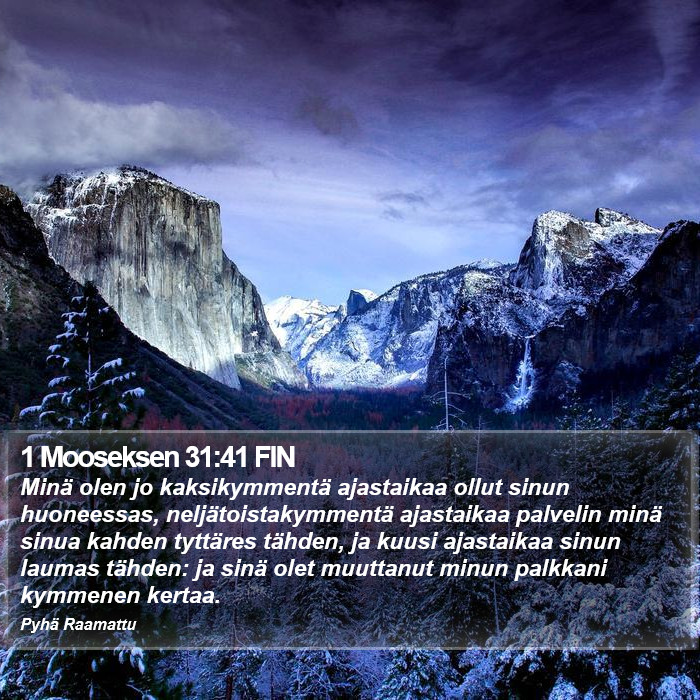 1 Mooseksen 31:41 FIN Bible Study