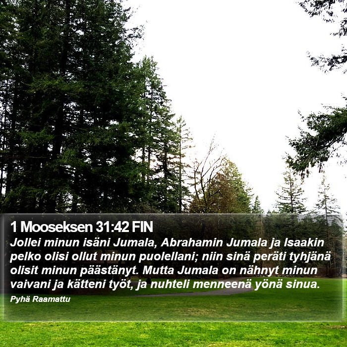 1 Mooseksen 31:42 FIN Bible Study