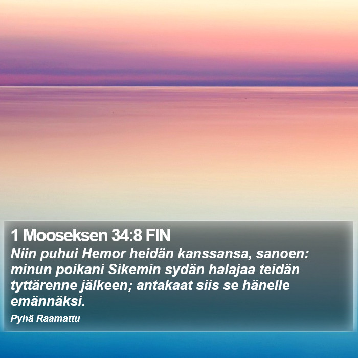 1 Mooseksen 34:8 FIN Bible Study