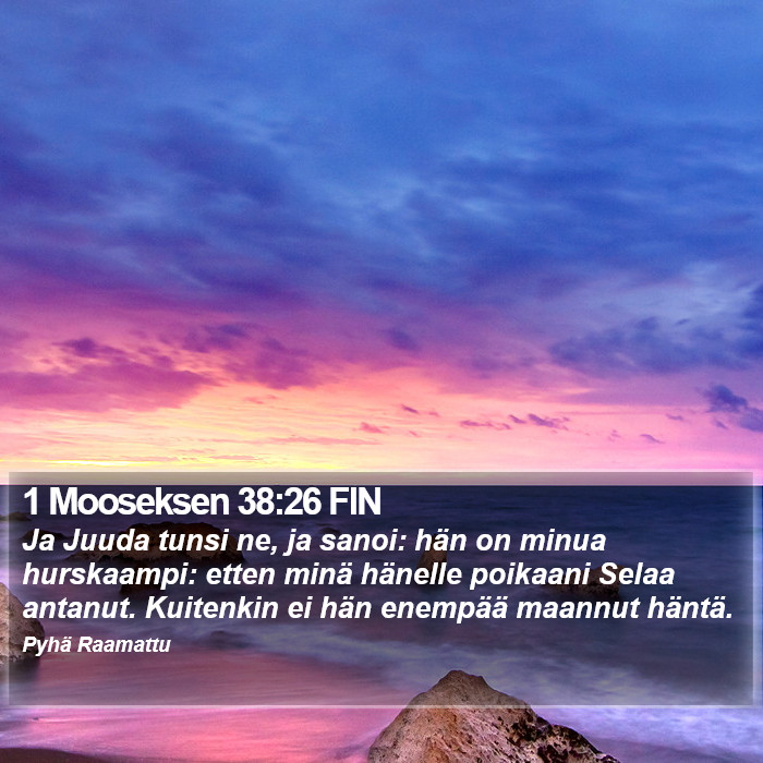 1 Mooseksen 38:26 FIN Bible Study