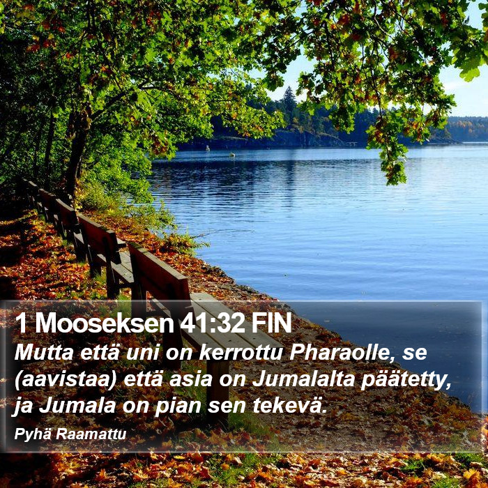1 Mooseksen 41:32 FIN Bible Study