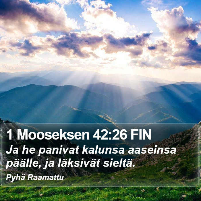 1 Mooseksen 42:26 FIN Bible Study