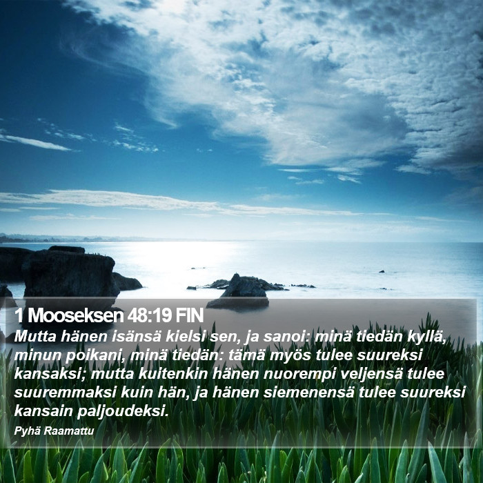1 Mooseksen 48:19 FIN Bible Study