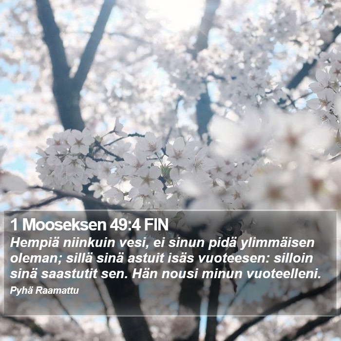 1 Mooseksen 49:4 FIN Bible Study