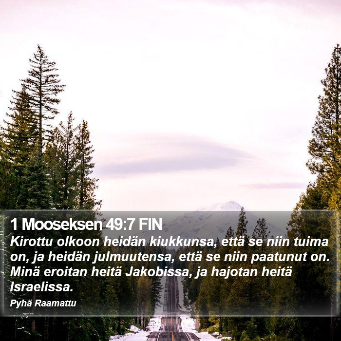 1 Mooseksen 49:7 FIN Bible Study