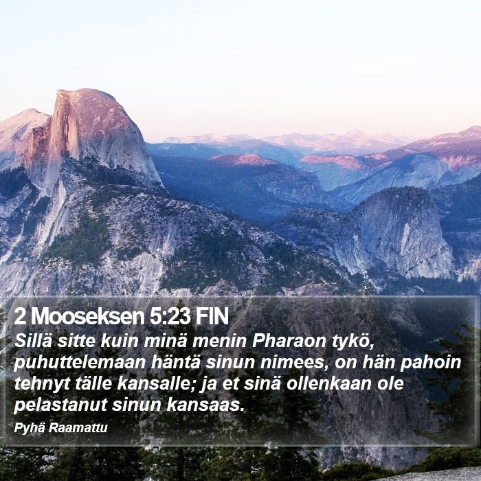 2 Mooseksen 5:23 FIN Bible Study