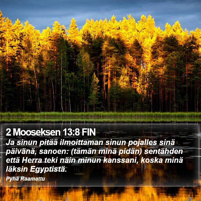 2 Mooseksen 13:8 FIN Bible Study