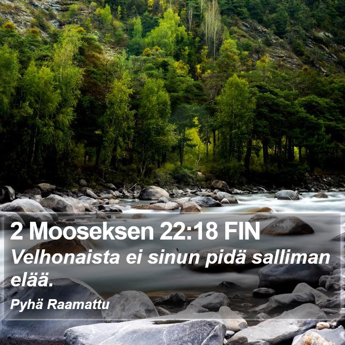 2 Mooseksen 22:18 FIN Bible Study