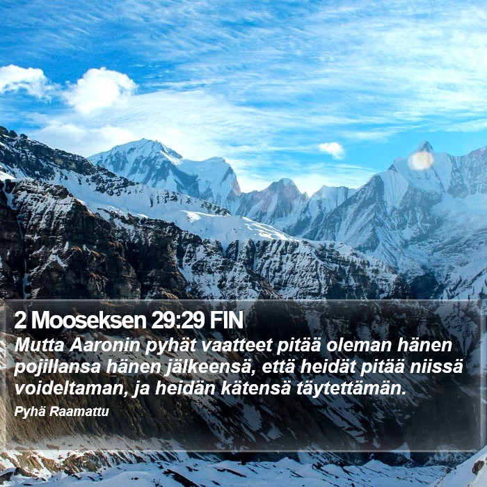 2 Mooseksen 29:29 FIN Bible Study