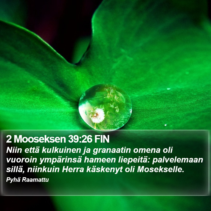 2 Mooseksen 39:26 FIN Bible Study