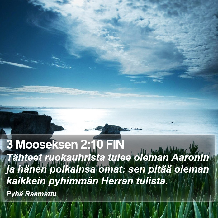 3 Mooseksen 2:10 FIN Bible Study