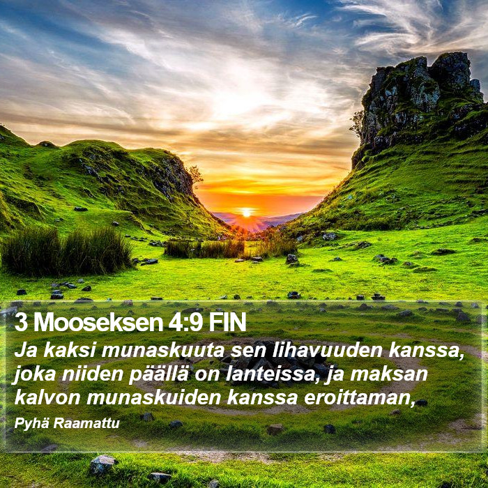 3 Mooseksen 4:9 FIN Bible Study