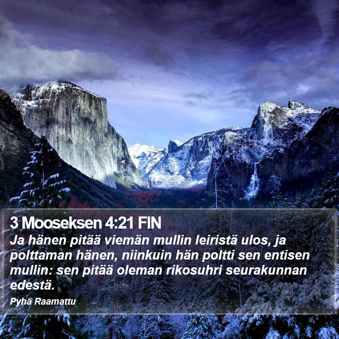 3 Mooseksen 4:21 FIN Bible Study