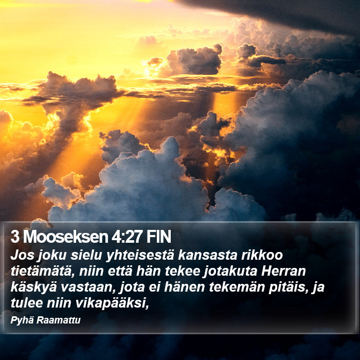3 Mooseksen 4:27 FIN Bible Study