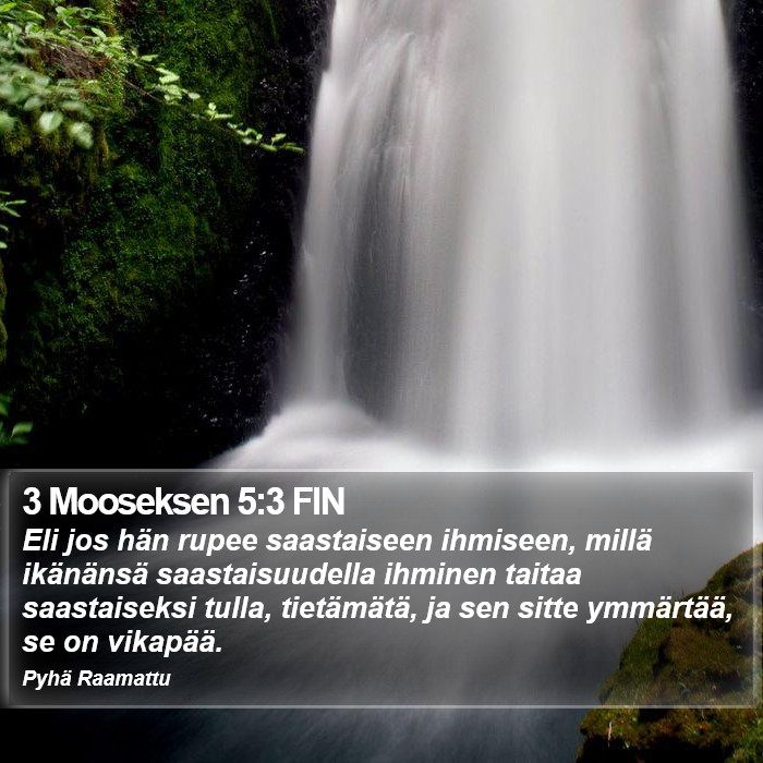 3 Mooseksen 5:3 FIN Bible Study