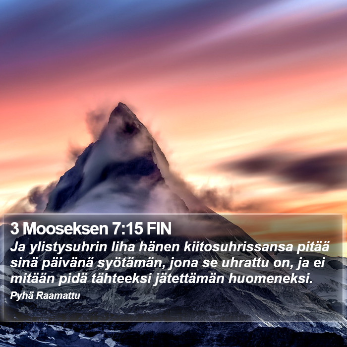 3 Mooseksen 7:15 FIN Bible Study