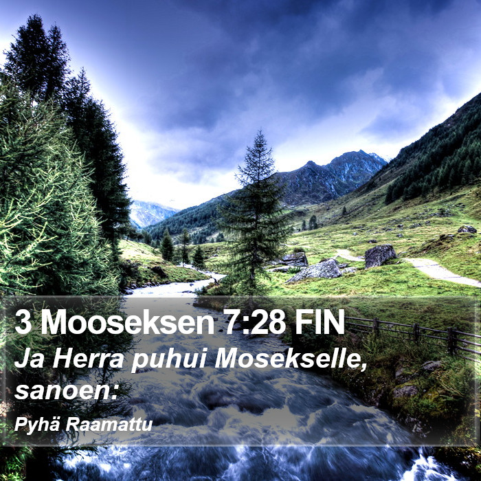3 Mooseksen 7:28 FIN Bible Study