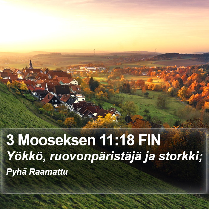 3 Mooseksen 11:18 FIN Bible Study