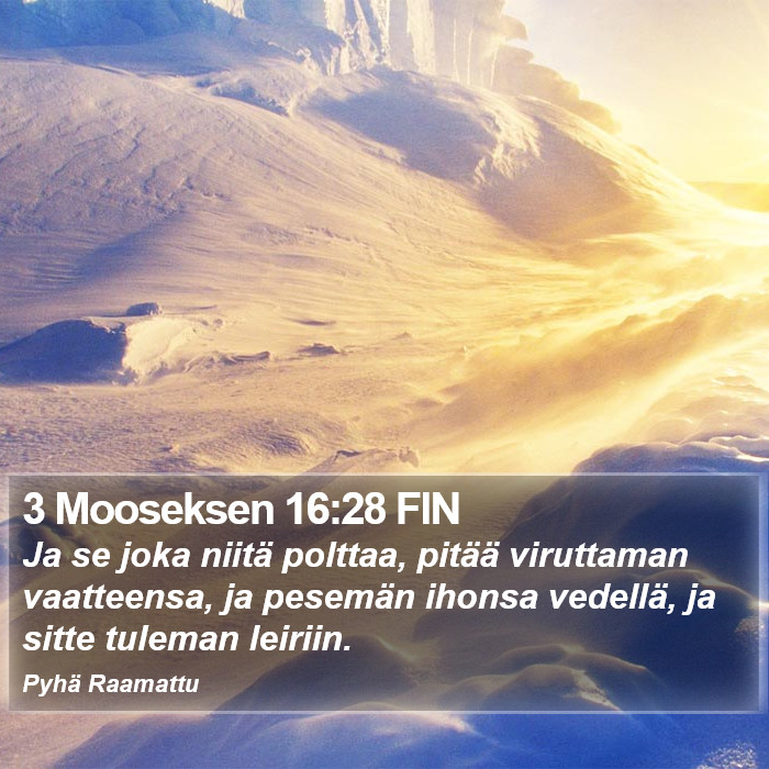 3 Mooseksen 16:28 FIN Bible Study