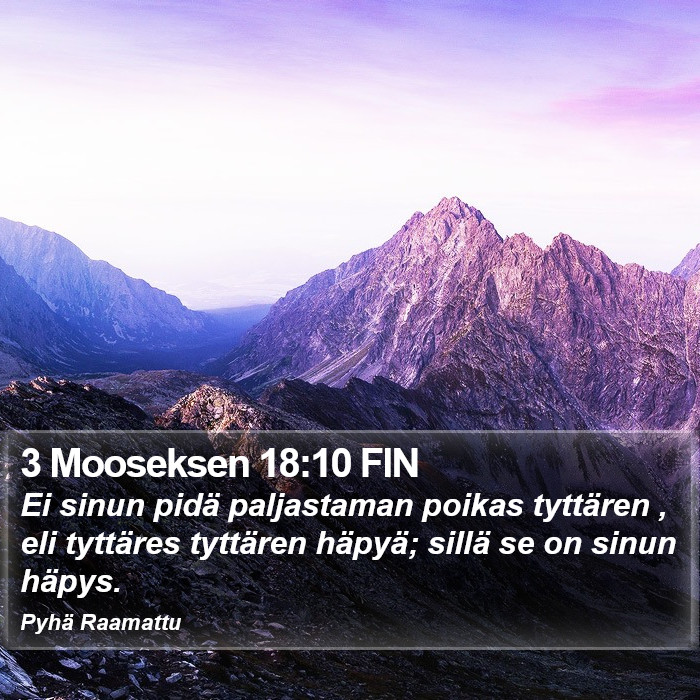 3 Mooseksen 18:10 FIN Bible Study