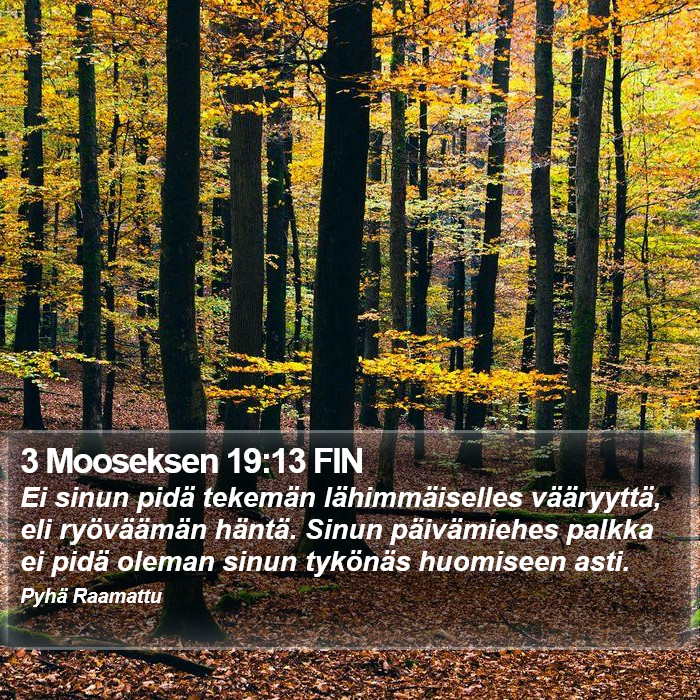 3 Mooseksen 19:13 FIN Bible Study