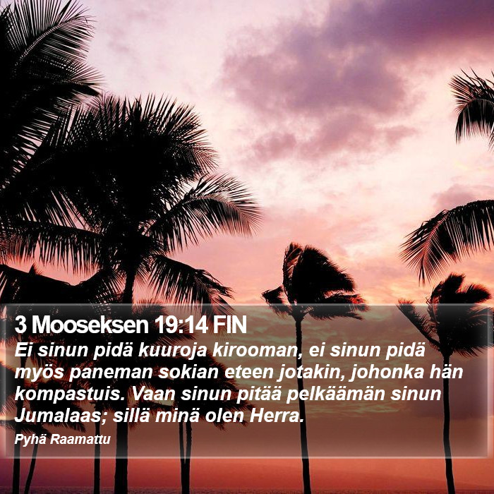 3 Mooseksen 19:14 FIN Bible Study