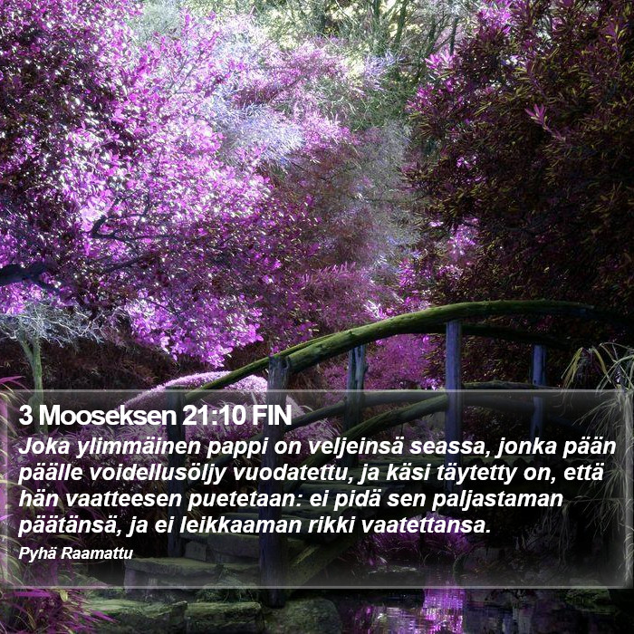 3 Mooseksen 21:10 FIN Bible Study