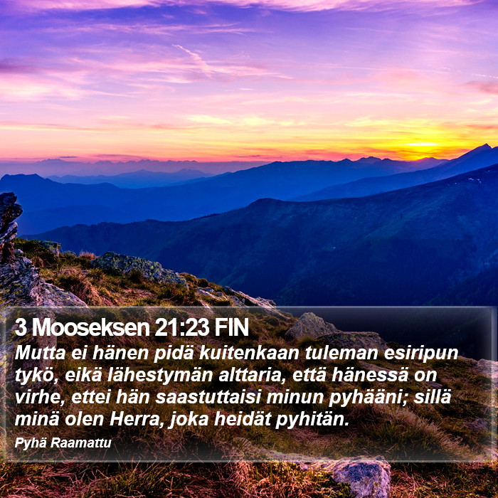 3 Mooseksen 21:23 FIN Bible Study