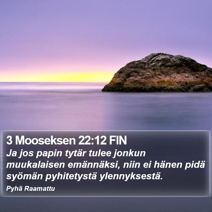3 Mooseksen 22:12 FIN Bible Study