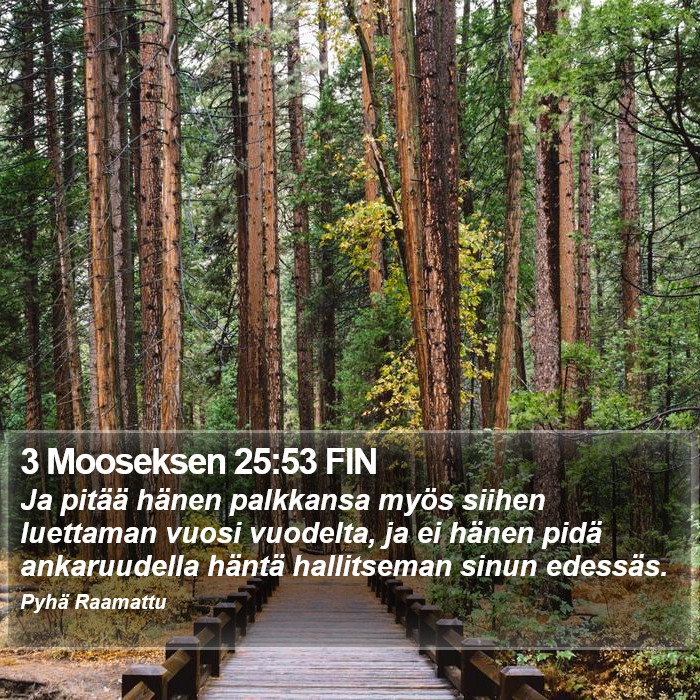 3 Mooseksen 25:53 FIN Bible Study