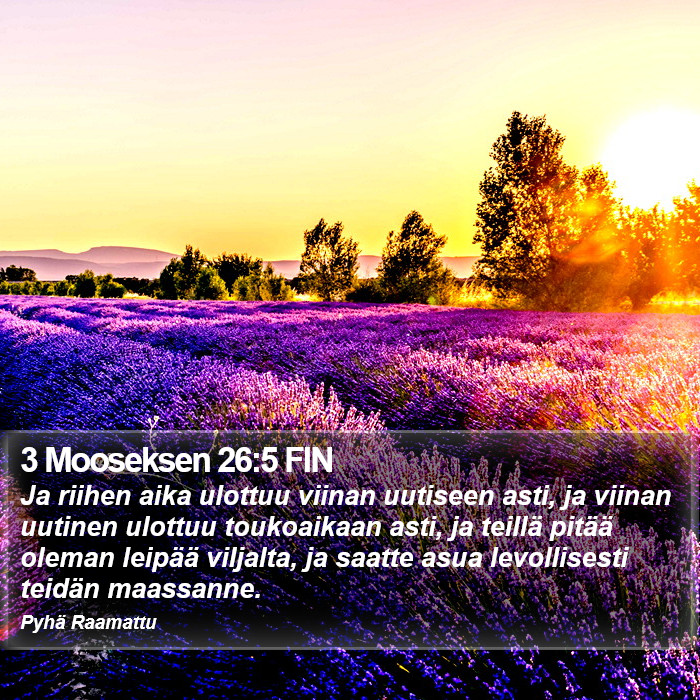 3 Mooseksen 26:5 FIN Bible Study