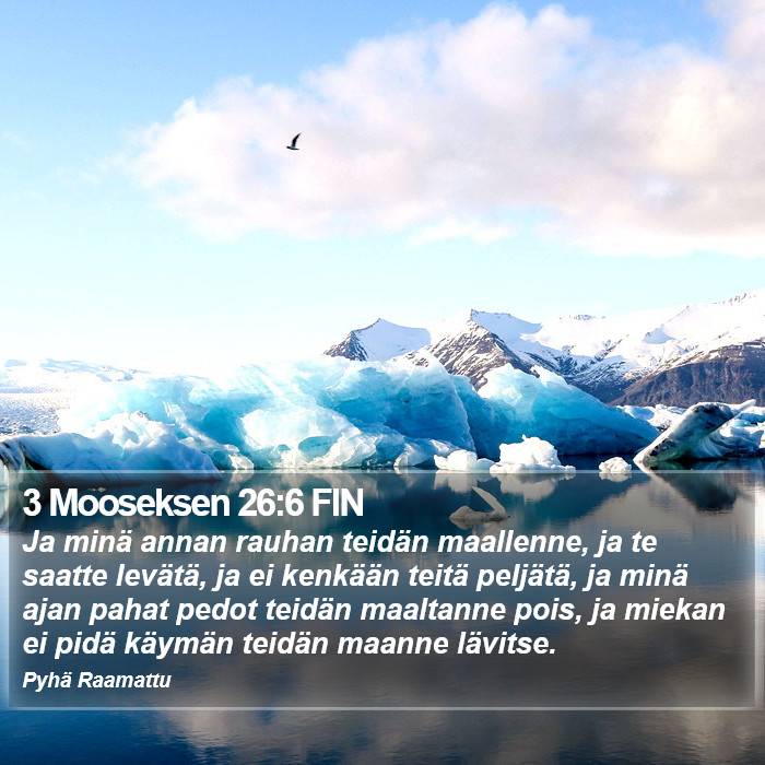 3 Mooseksen 26:6 FIN Bible Study