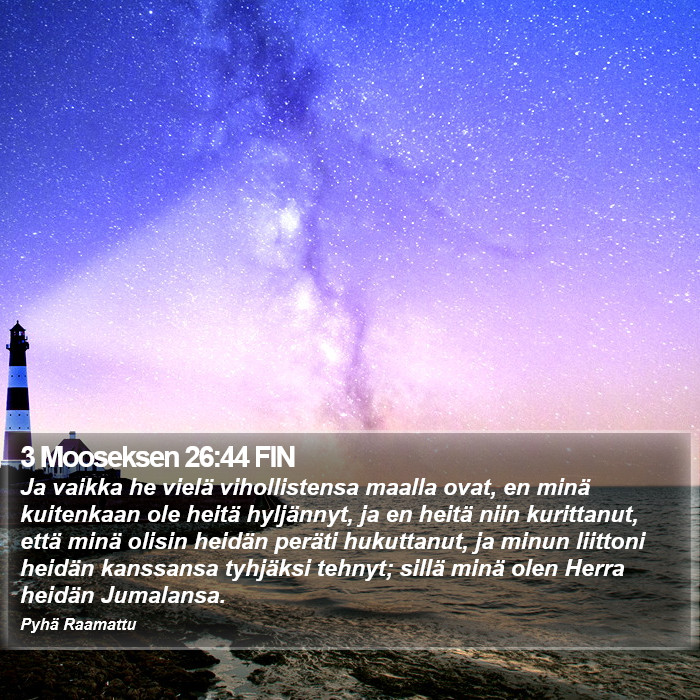 3 Mooseksen 26:44 FIN Bible Study
