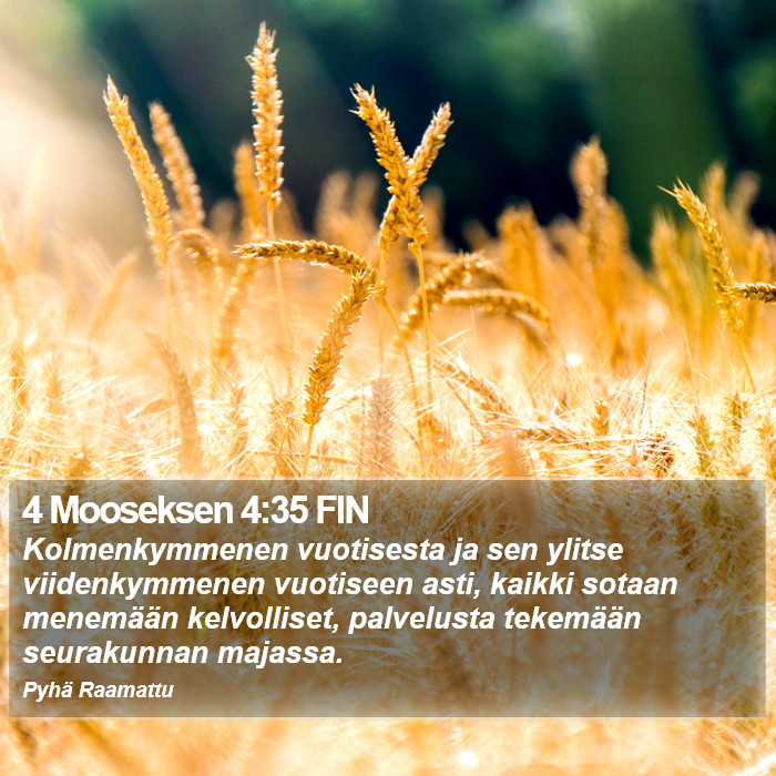 4 Mooseksen 4:35 FIN Bible Study