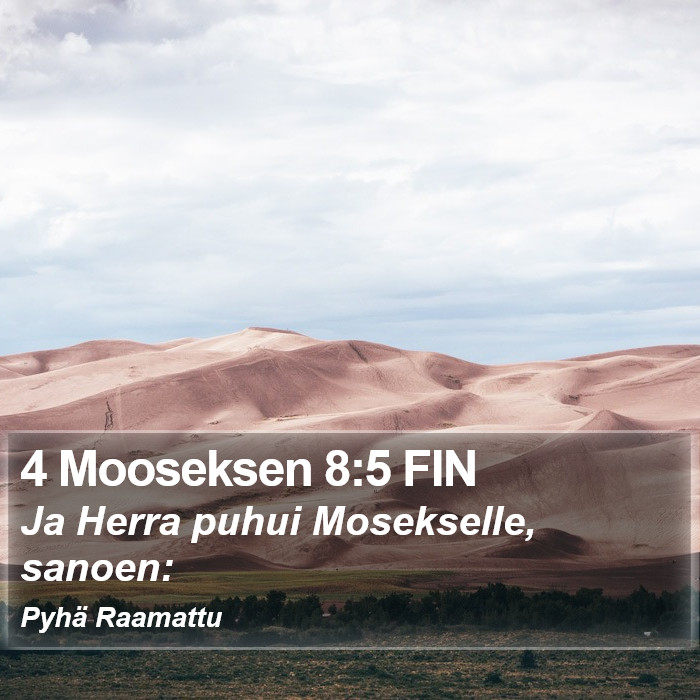 4 Mooseksen 8:5 FIN Bible Study