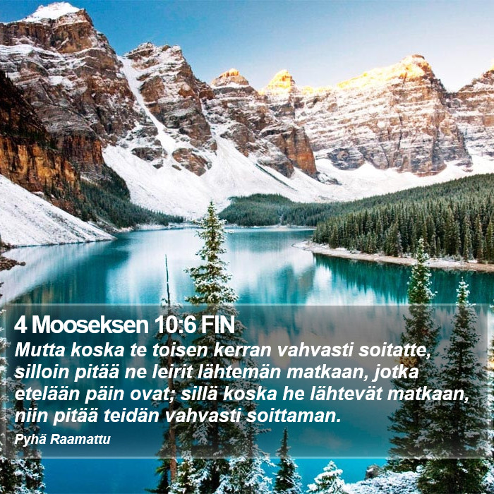 4 Mooseksen 10:6 FIN Bible Study
