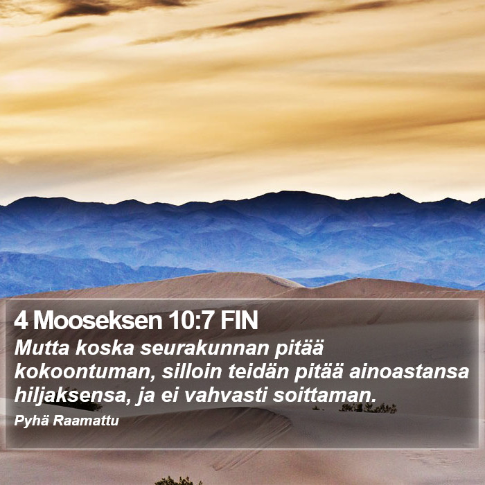 4 Mooseksen 10:7 FIN Bible Study