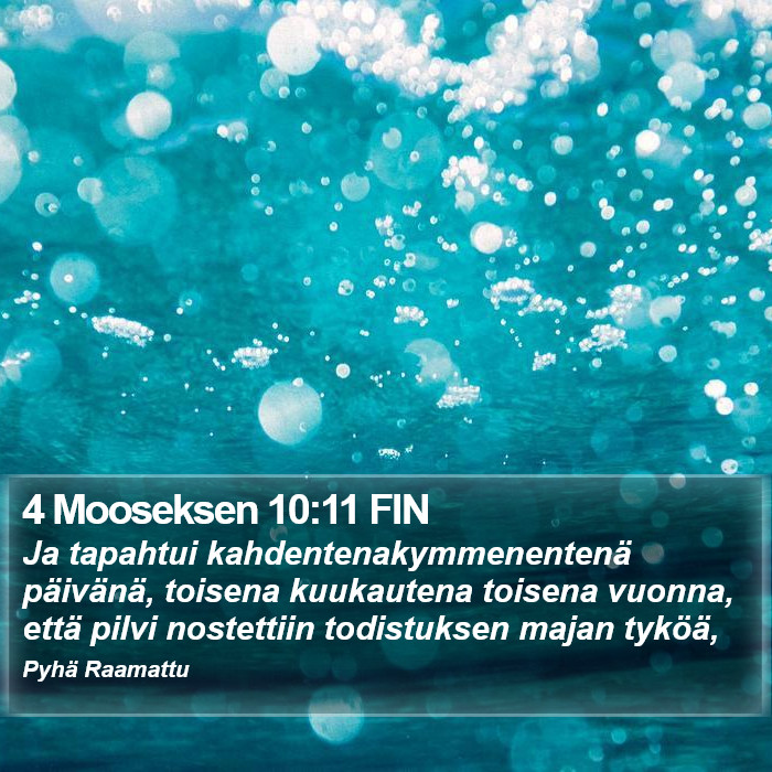 4 Mooseksen 10:11 FIN Bible Study