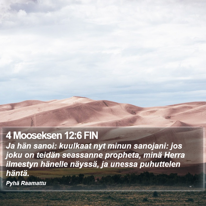 4 Mooseksen 12:6 FIN Bible Study
